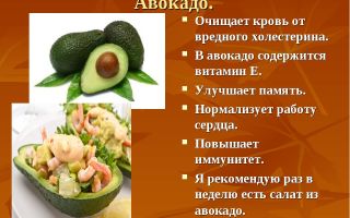 Витамины в авокадо