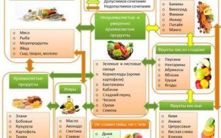 Как правильно сочетать продукты питания при здоровом питании